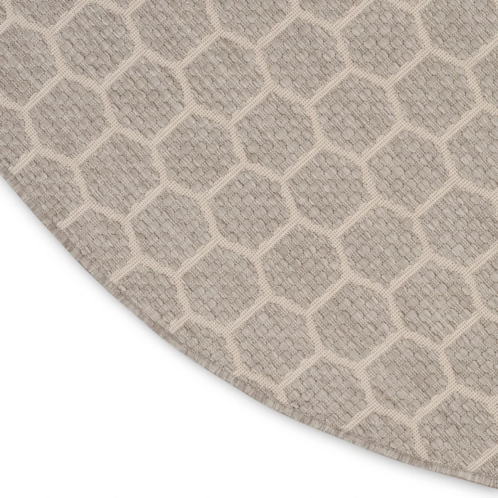 Nourison Twist Reversible Grey TWS01 8 ft. X Round Rug