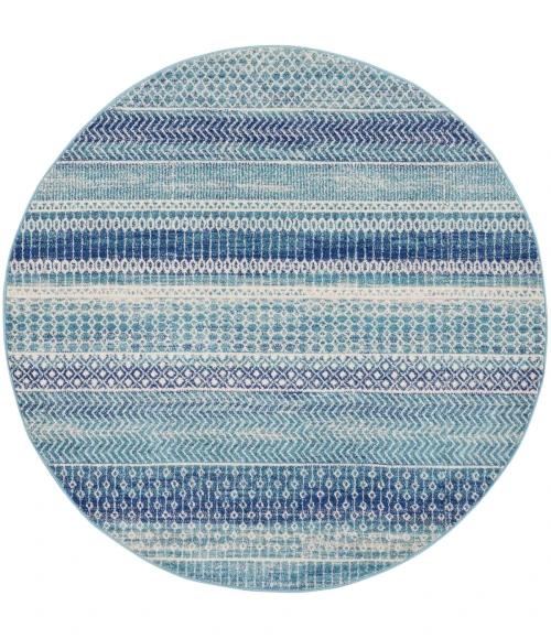 Nourison Passion Area Rug PSN26 Navy Blue 4' Round