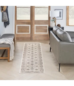 Nourison Home Serenity Home SRH02 Ivory Mocha 2 ft. 2 in. X 6 ft. Area Rug