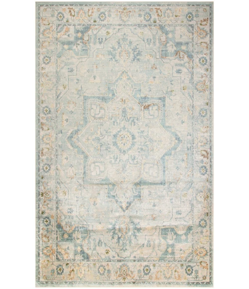 Nourison Astra Machine Washable Light Blue ASW12 9 ft. X 12 ft. Rectangle Rug