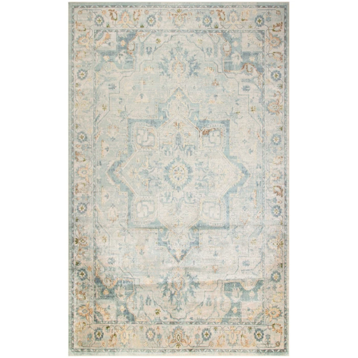 Nourison Astra Machine Washable Light Blue ASW12 9 ft. X 12 ft. Rectangle Rug