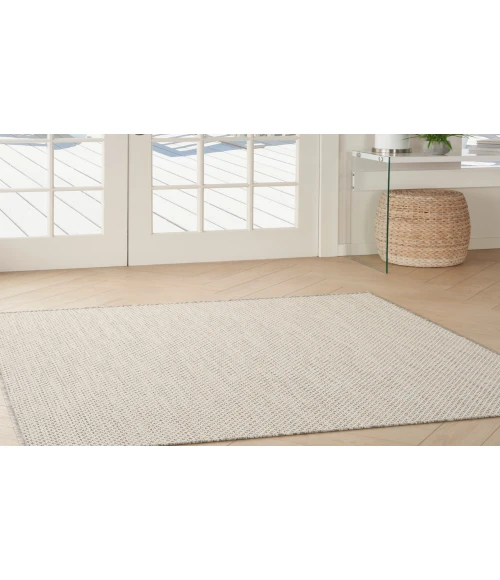Nourison Courtyard Ivory/Silver COU01 4 ft. Square Rug