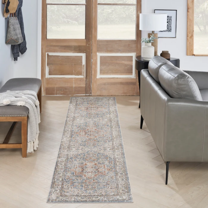 Nourison Astra Machine Washable Area Rug ASW12 Denim Multi