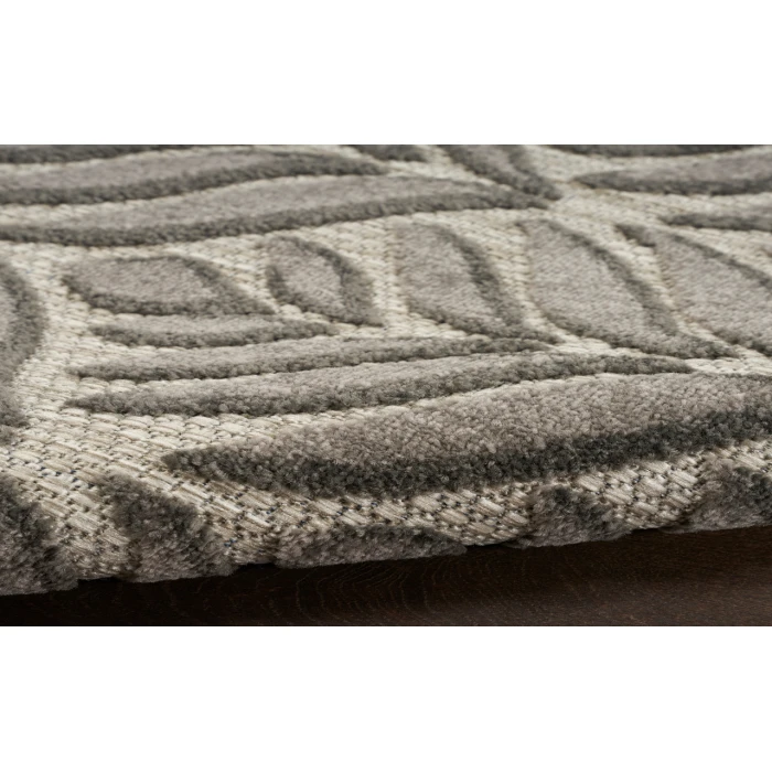 Nourison Aloha Charcoal ALH35 2 ft. X 6 ft. Rectangle Rug