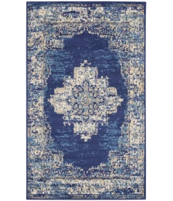 Nourison Home Grafix GRF14 Navy Blue 3 ft. X 5 ft. Area Rug