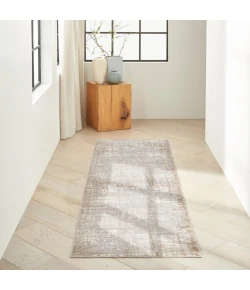 Calvin Klein CK950 Rush CK950 Ivory Taupe 2 ft. 3 in. X 7 ft. 3 in. Area Rug