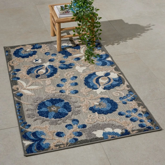 Nourison Aloha Area Rug ALH17-Natural/Blue