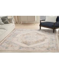 Nourison Astra Machine Washable Ivory Blue ASW13 4 ft. X 6 ft. Rectangle Rug