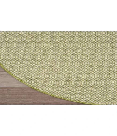 Nourison Courtyard Ivory Green COU01 8 ft. Round Rug