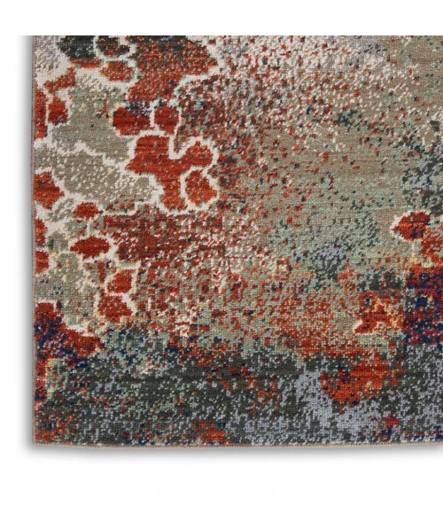 Nourison Artworks Area Rug ATW02-Seafoam/Brick