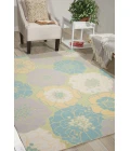 Nourison Home & Garden Green RS021 5ft. 3in. x 7ft. 5in. Rect. Rug
