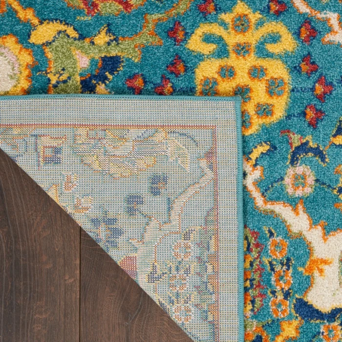 Nourison Allur Area Rug ALR03-Turquoise Ivory