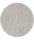 Nourison Malibu Shag Round Area Rug MSG01-Silver Grey