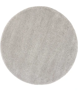 Nourison Home Malibu Shag MSG01 Silver Grey 4 ft. Round Area Rug