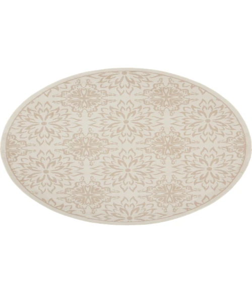 Nourison Jubilant Ivory Beige JUB06 5 ft. 3 in. Round Rug