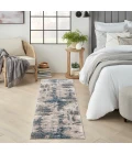 Kathy Ireland American Manor Area Rug AMR04 Ivory Blue 2'2" x 7'6"