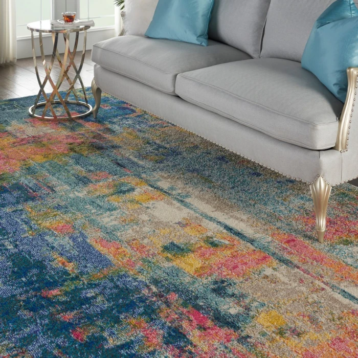 Nourison Celestial Area Rug CES09-Blue/Yellow