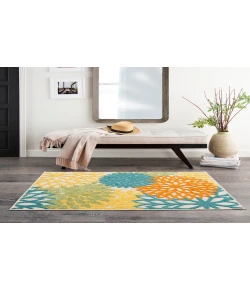 Nourison Home Aloha ALH05 Turquoise/Multicolor 3 ft. X 5 ft. Area Rug