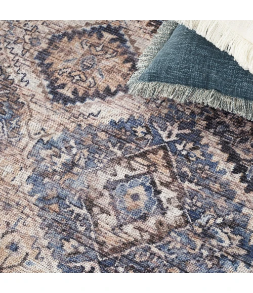 Nicole Curtis Machine Washable Series 1 Area Rug SR103 Ivory/Latte 9' x 12'