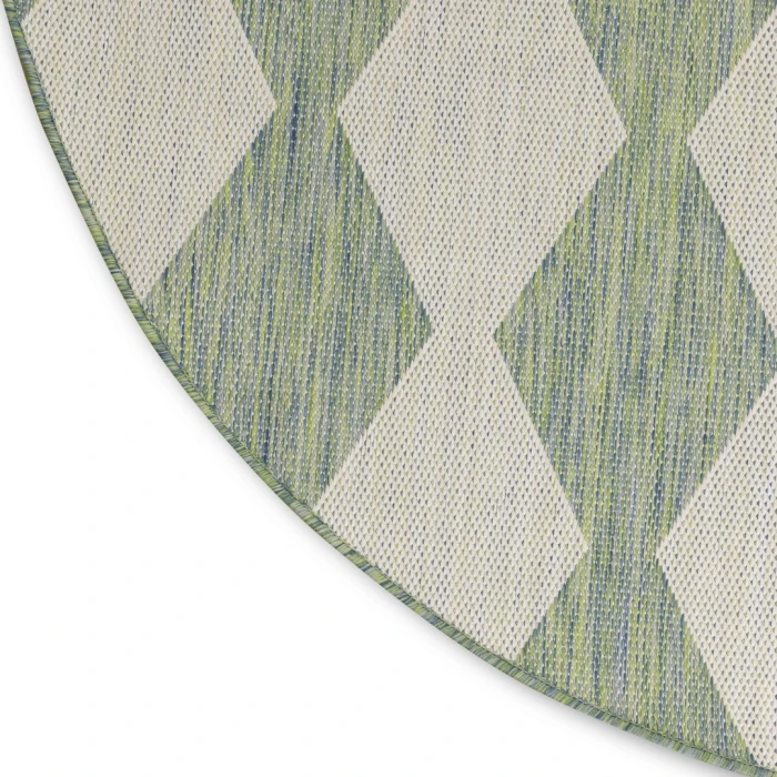 Nourison Positano Blue Green POS04 10ft. Round Rug