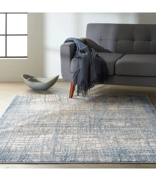 Calvin Klein Rush Area Rug CK950 Ivory Blue