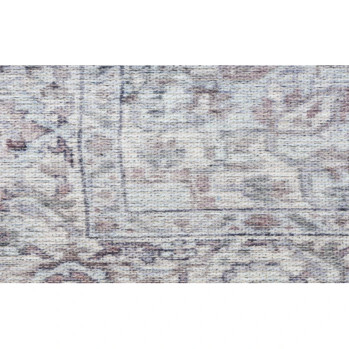 Nicole Curtis Machine Washable Series 1 Ivory Grey SR101 4 ft. X 6 ft. Rectangle Rug