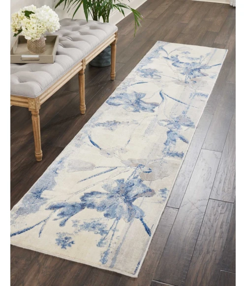 Nourison Somerset Runner Area Rug ST18-Ivory/Blue