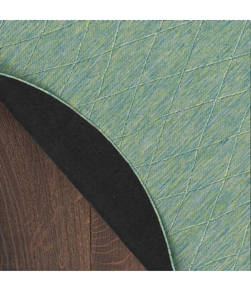 Nourison Washable Solutions Blue/Green WSL01 8 ft. X Round Rug