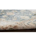 Nourison Astra Machine Washable Silver Blue ASW11 2 ft. 2 in. X 8 ft. Rectangle Rug