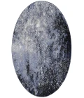 Nourison Passion Light Blue Black PSN10 5 ft. 3 in. Round Rug