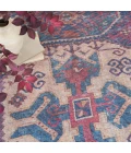 Nicole Curtis Machine Washable Series 1 Area Rug SR105 Red/Navy 4' x 6'