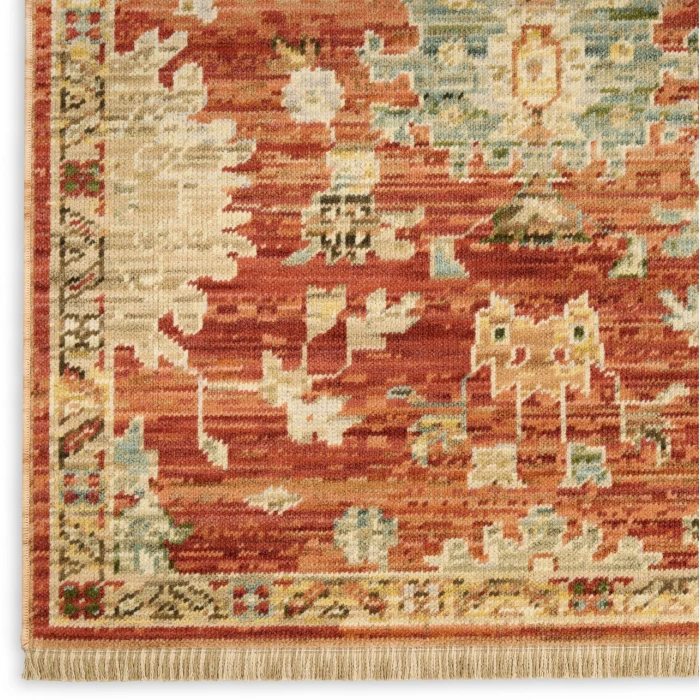 Nourison Home Antique Bloom Red ANB01 8ft. x 10ft. Rect. Rug