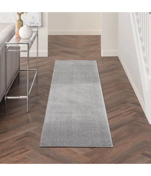 Nourison Essentials Silver Grey Area Rug NRE01-Silver Grey