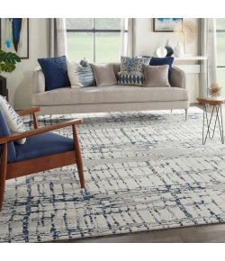 Nourison Home Twilight TWI10 Ivory/Navy 9 ft. 9 in. X 13 ft. 9 in. Area Rug