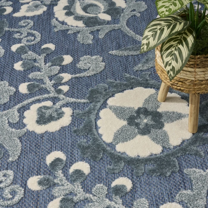 Nourison Aloha Blue ALH17 7 ft. 10 in. X 10 ft. 6 in. Rect. Rug