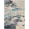 Nourison Home Celestial CES02 Ivory Teal Blue 5 ft. 3 in. X 7 ft. 3 in. Area Rug