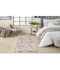 Nourison Aloha Ivory Blue ALH17 2 ft. X 6 ft. Rectangle Rug