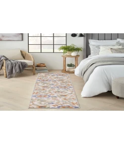 Nourison Home Aloha ALH17 Ivory Blue 2 ft. X 6 ft. Area Rug