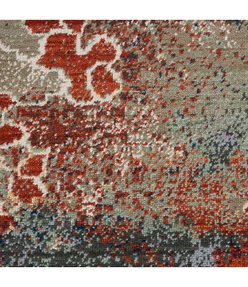 Nourison Artworks Area Rug ATW02-Seafoam/Brick