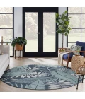 Nourison Home Garden Oasis Navy GOA02 8 ft. Round Rug