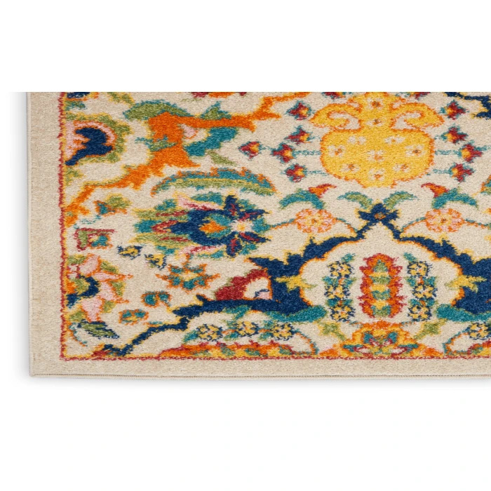 Nourison Allur Ivory Multicolor ALR03 2 ft. 3 in. X 10 ft. Rectangle Rug