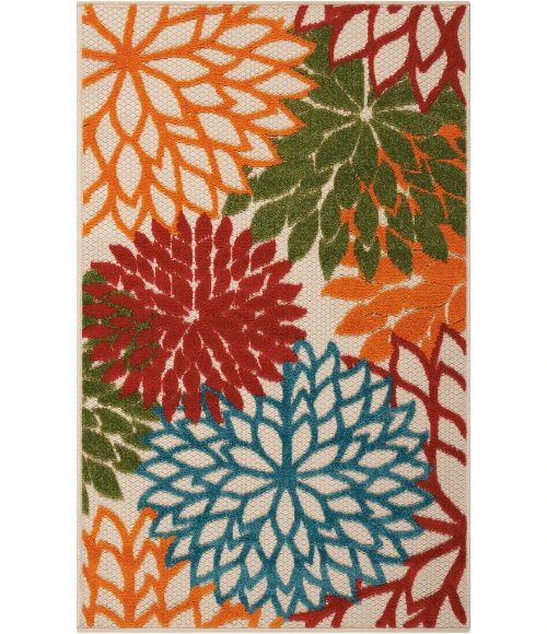 Nourison Aloha Green ALH05 2 ft. 8 in. X 4 ft. Rectangle Rug
