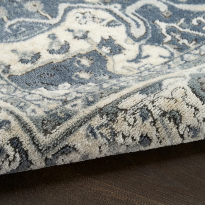 Nourison Quarry Navy Ivory QUA18 4 ft. X 6 ft. Rect. Rug