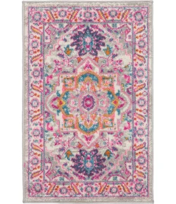 Nourison Home Passion PSN20 Light Grey Pink 1 ft. 10 in. X 2 ft. 10 in. Area Rug