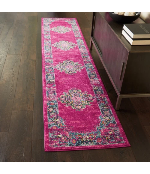 Nourison Passion Runner Area Rug PSN03-Fuchsia