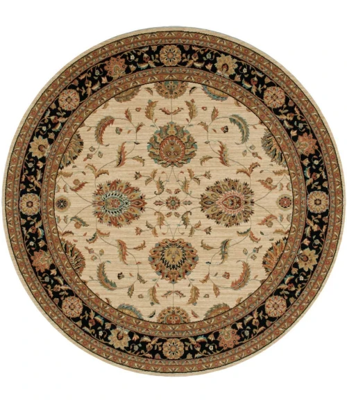 Nourison Home Living Treasures Cream / Ivory LI04 7’10” x Round Round Rug