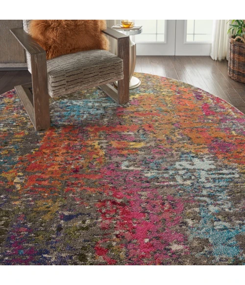 Nourison Celestial Round Area Rug CES14-Sunset