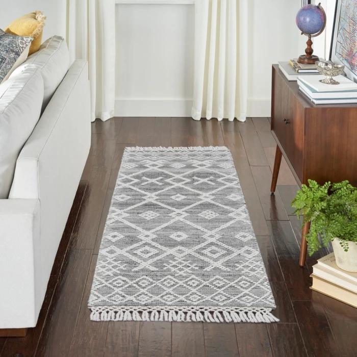 Nicole Curtis Series 3 Area Rug SR302 Grey/Ivory 2'3" x 8'