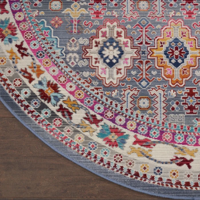 Nourison Vintage Kashan Area Rug VKA05-Grey/Multi