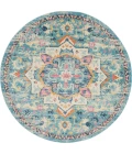 Nourison Passion Round Area Rug PSN25-Ivory/Light Blue